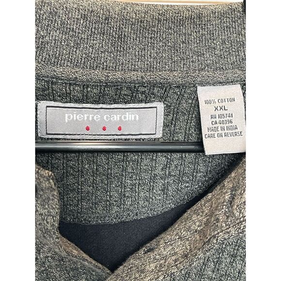 Pierre Cardin Men's Long Sleeve Polo Shirt XXL Gray Casual 100% Cotton - Picture 3 of 4